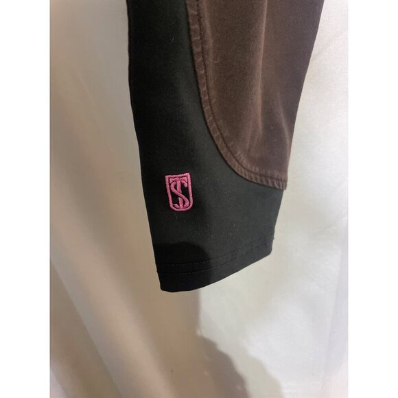 Ladies Brown Riding Breeches With Suede Knee Patches & Pink Logo Detail - Size 3 - Picture 4 of 11
